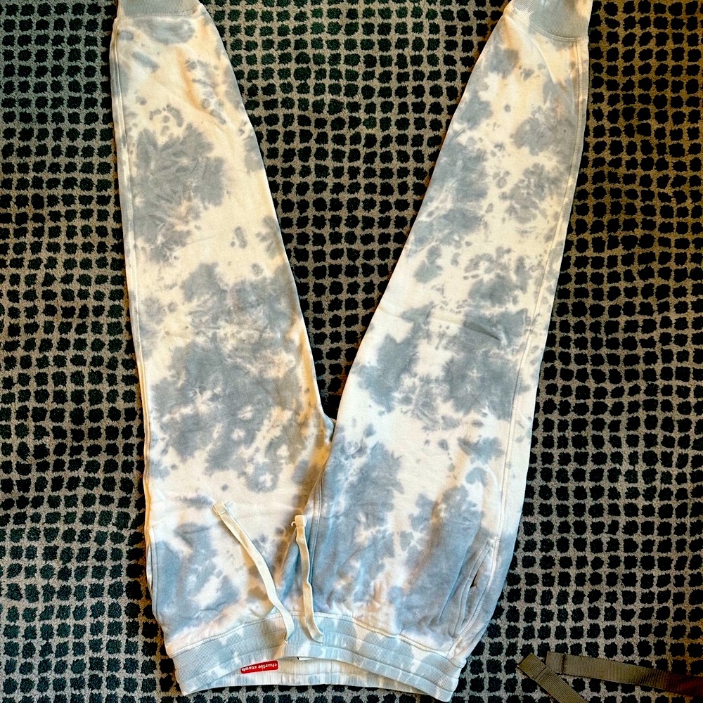 Richer Poorer Gray and White Sweatpants